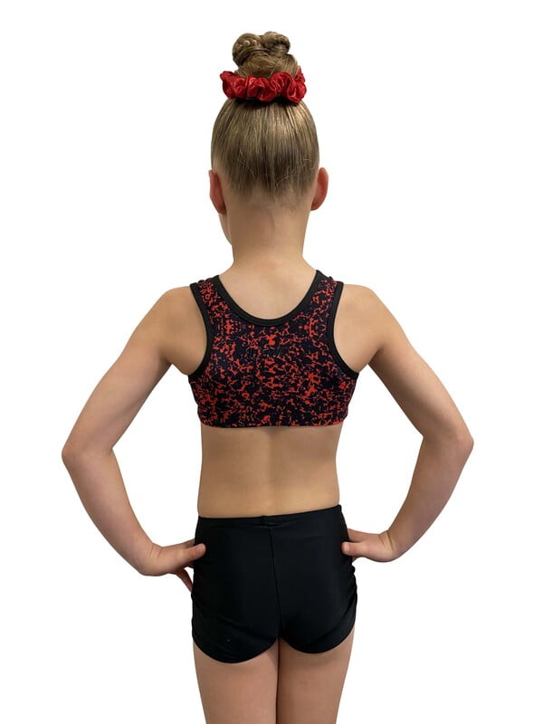 RED AND BLACK CROP SET