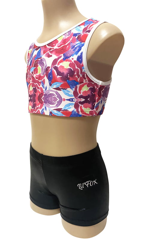 FLOWER DREAM LYCRA BLACK SHINY FOIL SET