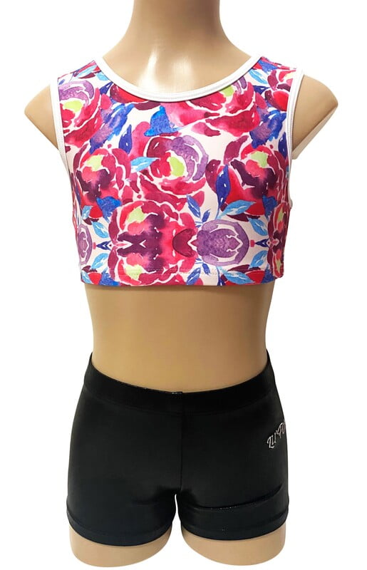 FLOWER DREAM LYCRA BLACK SHINY FOIL SET