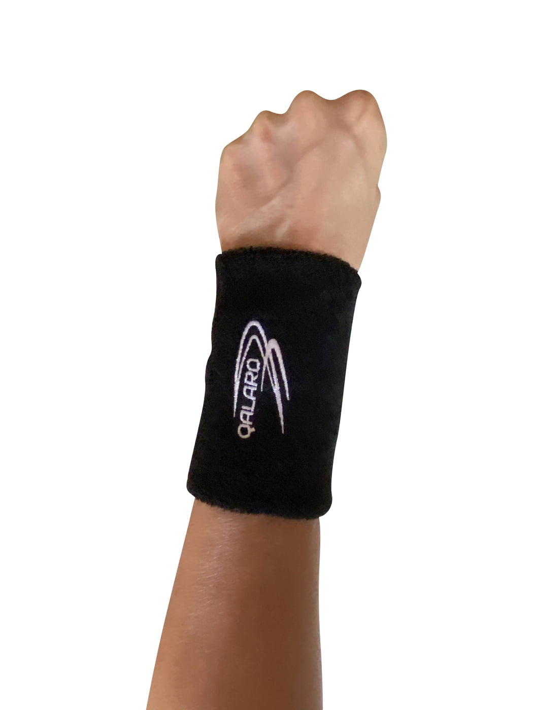 Pair of black Qalaro wrist bands gymnastics bars grips