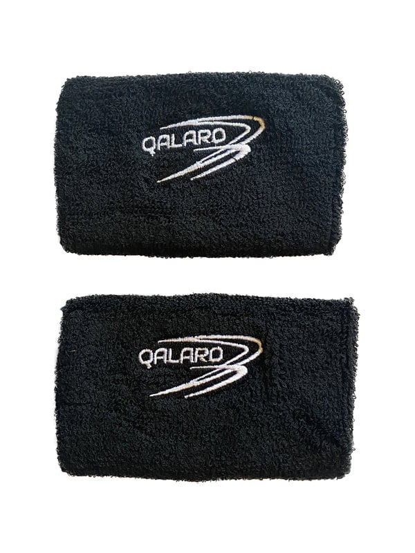 QALARO BLACK JUNIOR WRIST BANDS 10cm length