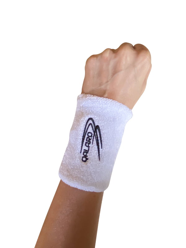 QALARO WHITE JUNIOR WRIST BANDS 10cm length