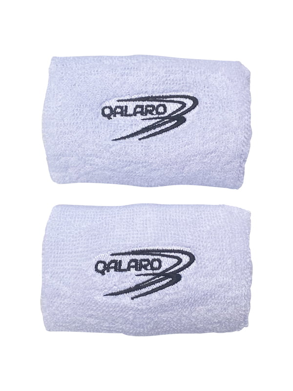 QALARO WHITE JUNIOR WRIST BANDS 10cm length