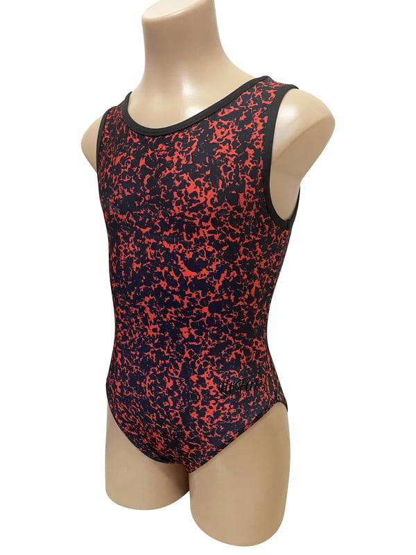 RED / BLACK LYCRA PRINT