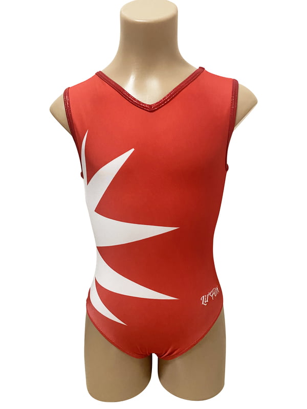 RED STAR LYCRA PRINT LEOTARD