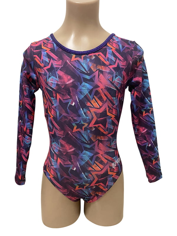 STARBURST HEARTS LYCRA PRINT LONG SLEEVE