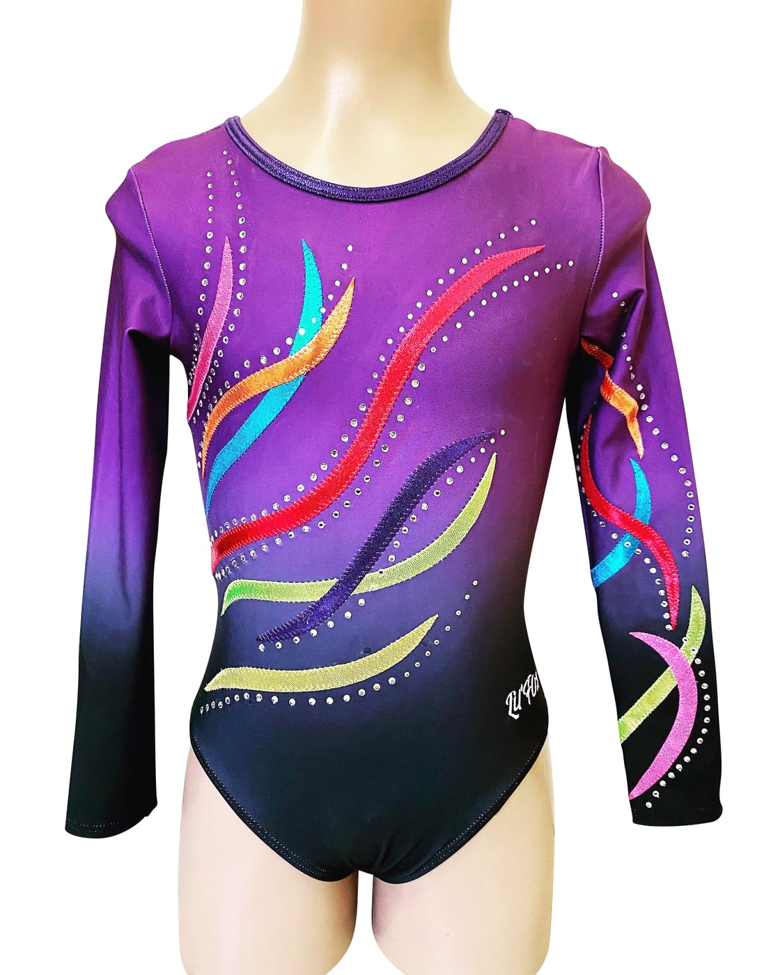 Lil'Fox Leotards long sleeve ombre gymnastics dance acrobatics tumbling
