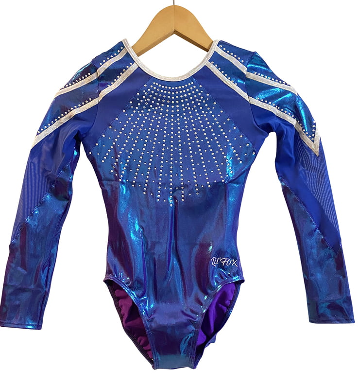 BLUE / SILVER MYSTIQUE BLUE SHEER LONG SLEEVE