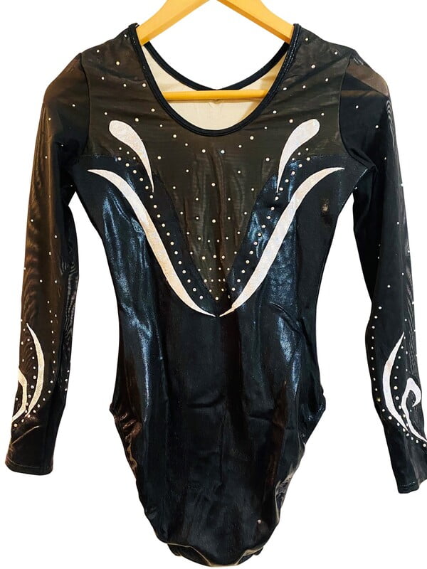 BLACK MYSTIQUE, BLACK SHEER, WHITE/SILVER LONG SLEEVE