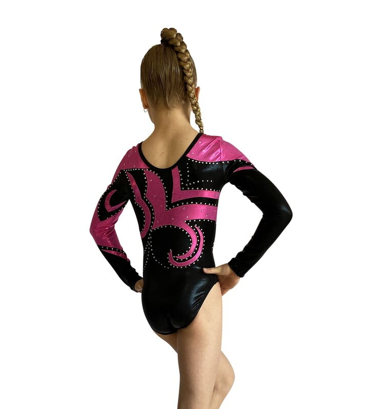 PINK & BLACK DAZZLING DIAMONDS LONG SLEEVE