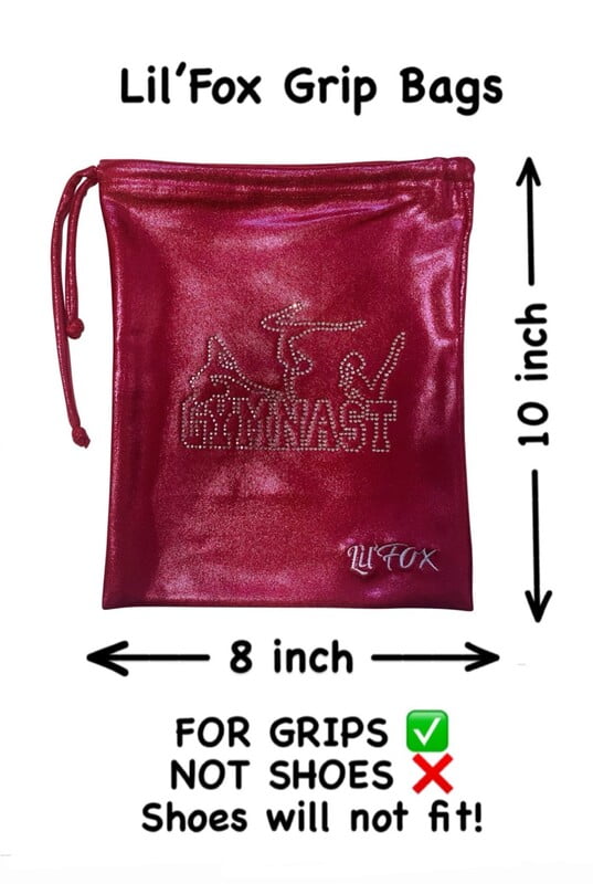 BERRY SHINY FOIL GRIP BAG WITH STONES