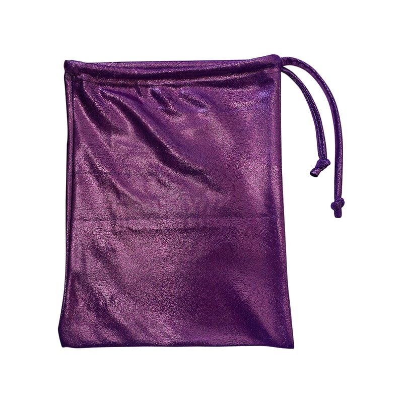 GRAPE SHINY FOIL GRIP BAG WITH RHINESTONES