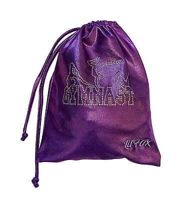 GRAPE SHINY FOIL GRIP BAG WITH RHINESTONES