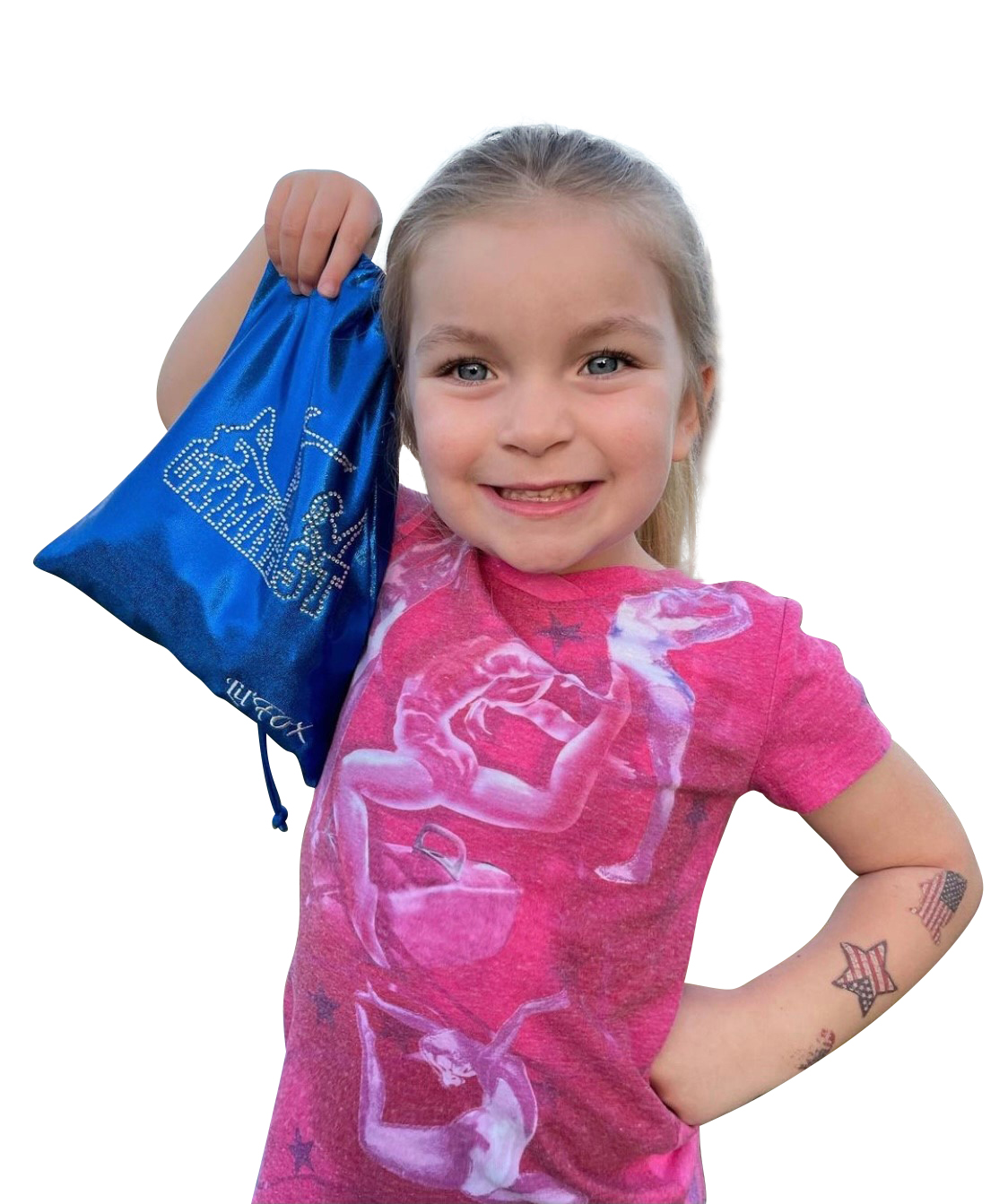 ROYAL BLUE SHINY MYST GYMNAST GRIP BAG 8x10"