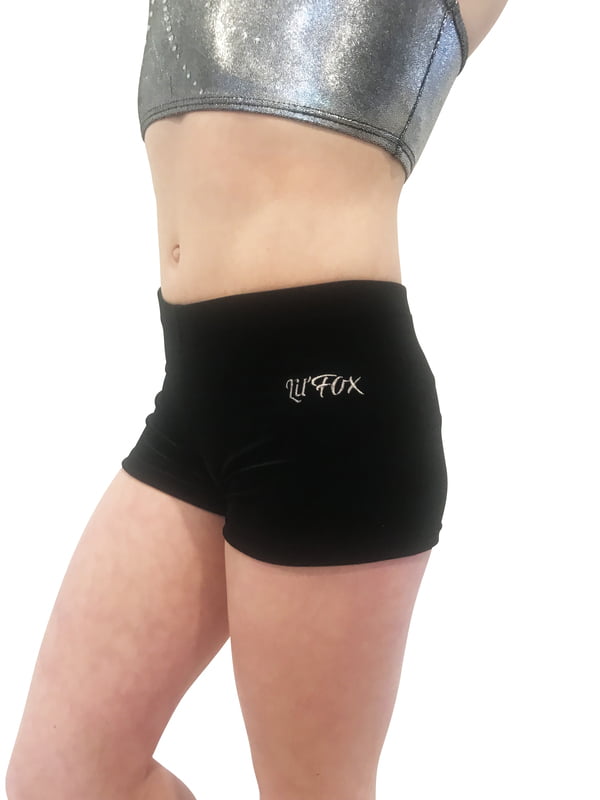 LIL'FOX BLACK VELVET BIKE SHORTS