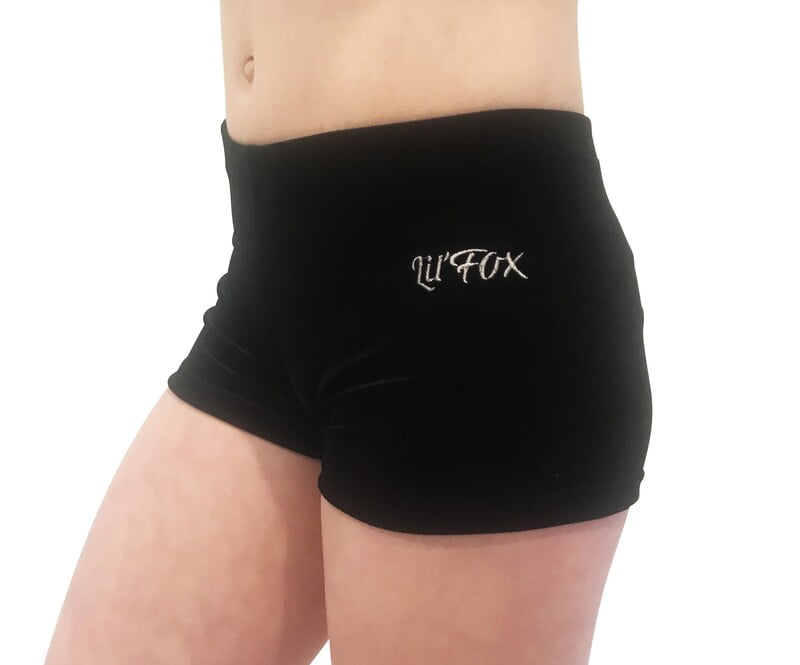 LIL'FOX BLACK VELVET BIKE SHORTS