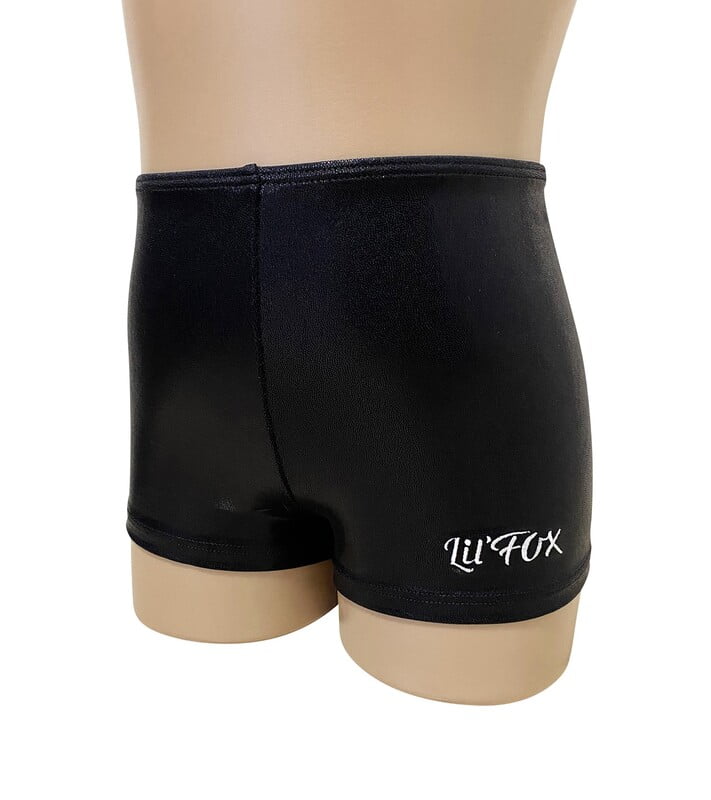 BLACK SHINY FOIL PRO BIKE SHORTS