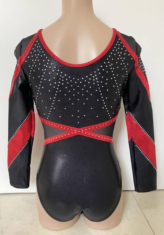 BLACK / RED MYSTIQUE AND MESH LONG SLEEVE