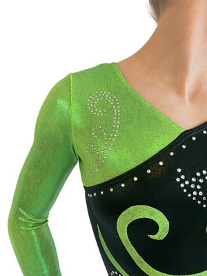 BLACK / LIME SHINY MYSTIQUE WITH RHINESTONES