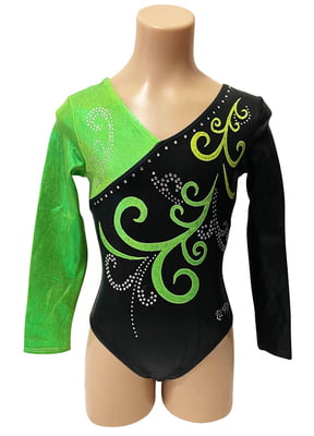 BLACK / LIME SHINY MYSTIQUE WITH RHINESTONES