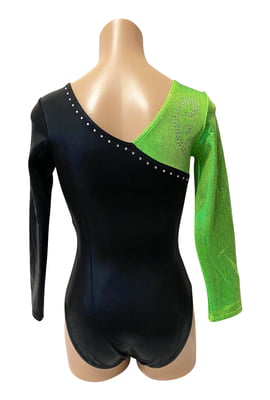 BLACK / LIME SHINY MYSTIQUE WITH RHINESTONES