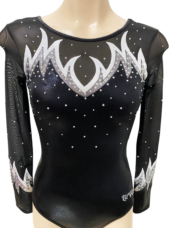 BLACK & SILVER MYSTIQUE / SHEER LONG SLEEVE