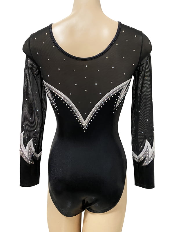 BLACK & SILVER MYSTIQUE / SHEER LONG SLEEVE