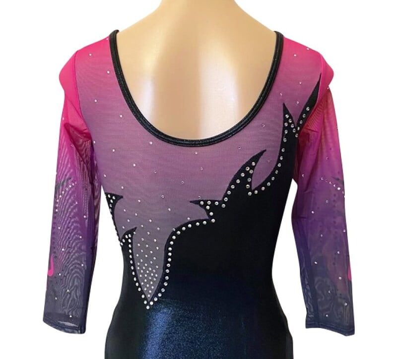BLACK AND CHERRY MYSTIQUE WITH MESH AND RHINESTONES BLACK AND CHERRY MYSTIQUE WITH MESH AND RHINESTONES