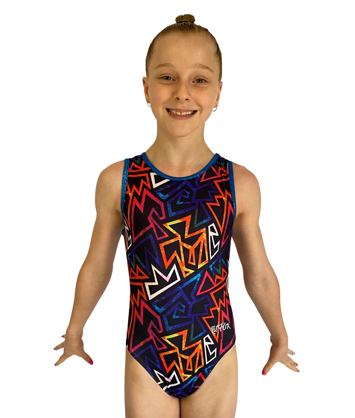 BLUE TETRIS LYCRA PRINT