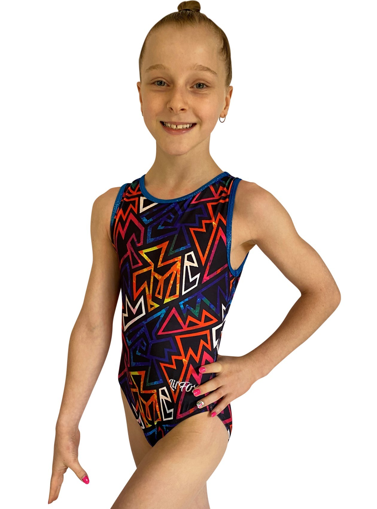 BLUE TETRIS LYCRA PRINT
