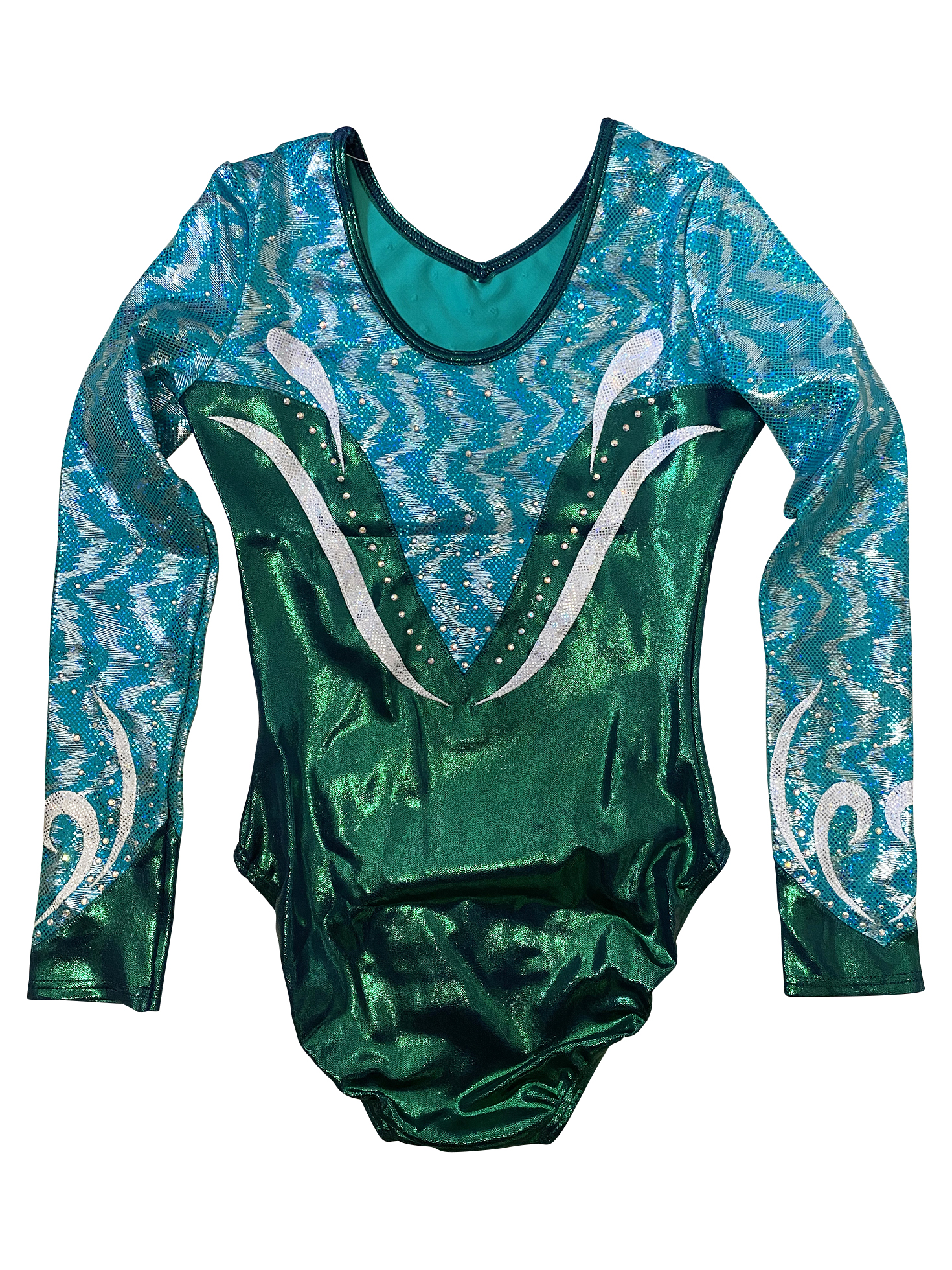 GREEN AND TEAL HOLO LONG SLEEVE