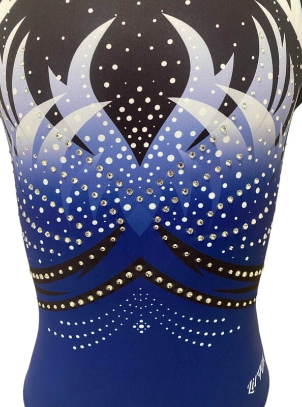 DEEP ROYAL BLUE PHOENIX WITH CRYSTALS ON THE FRONT