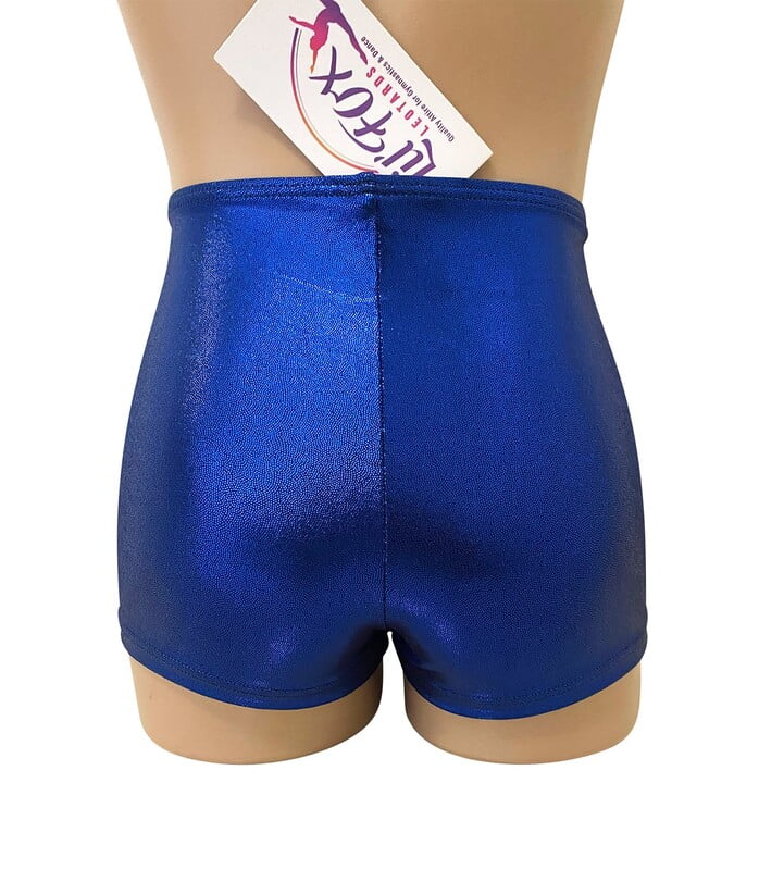 DEEP ROYAL BLUE SHINY FOIL PRO SHORTS