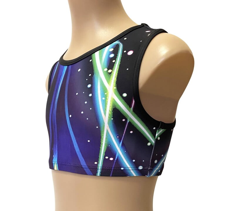 ELECTRIC BLUE GALAXY CROP TOP