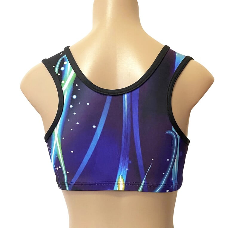 ELECTRIC BLUE GALAXY CROP TOP