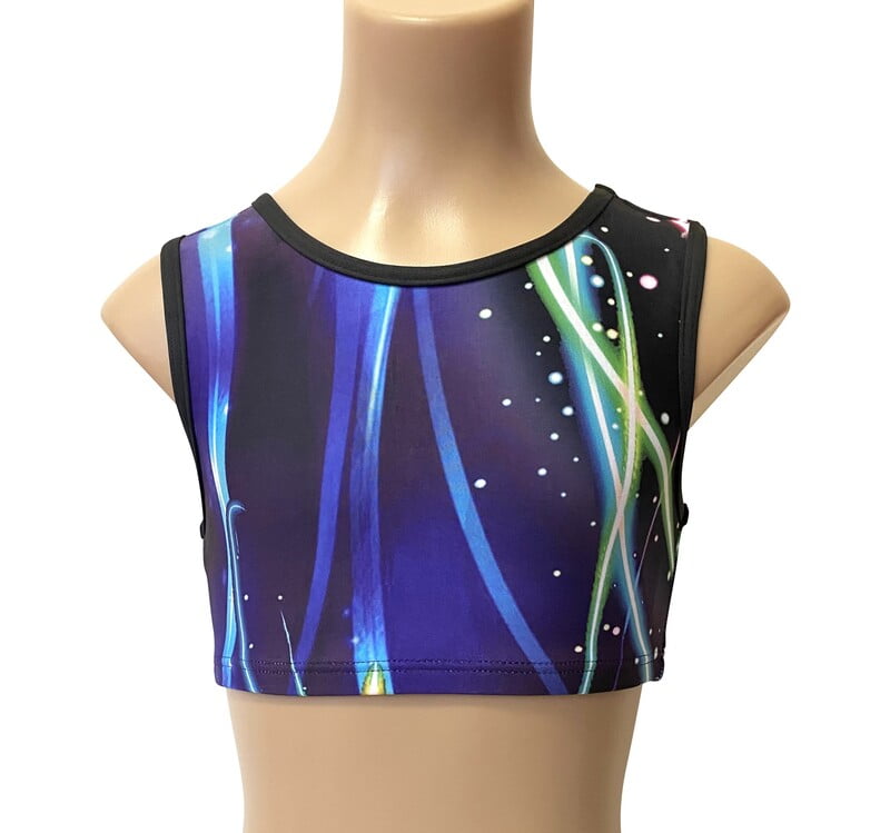 ELECTRIC BLUE GALAXY CROP TOP