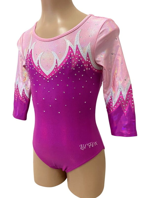 MAGENTA, SILVER & PINK MYSTIQUE 3/4 SLEEVE