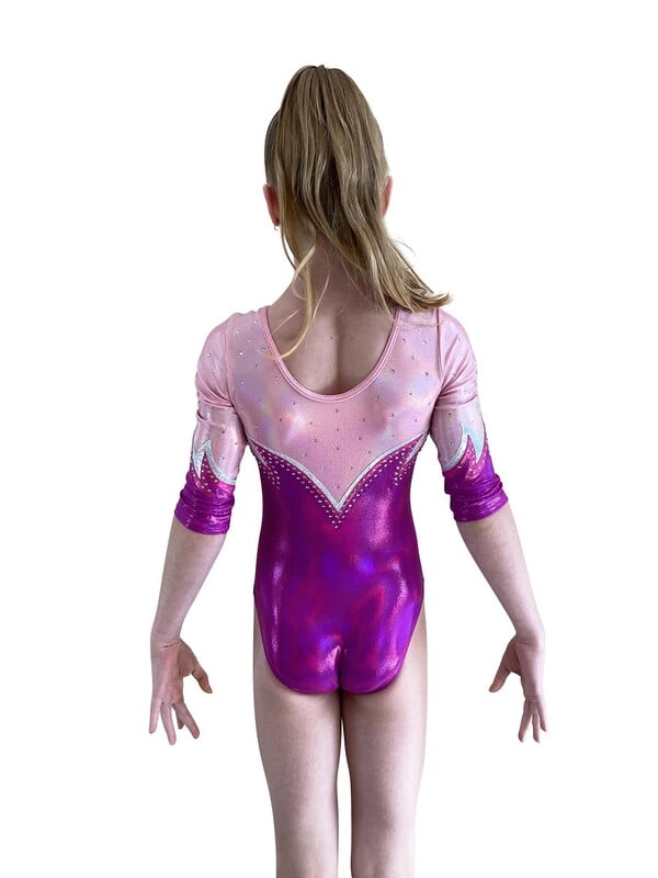 MAGENTA, SILVER & PINK MYSTIQUE 3/4 SLEEVE