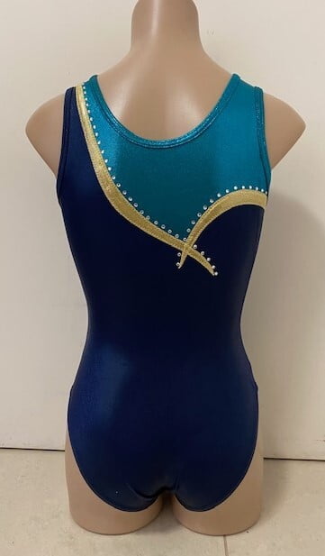NAVY, GOLD, TEAL GREEN MYSTIQUE WITH RHINESTONES