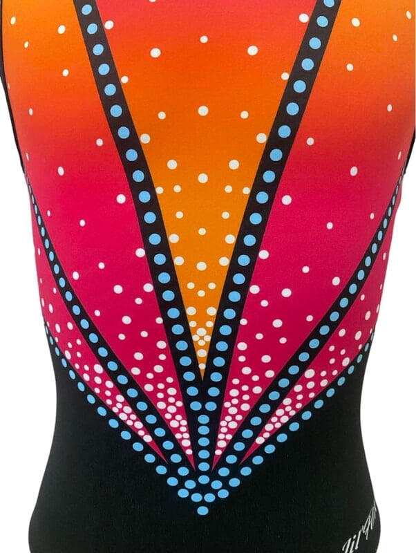 SUNSET ZEPHYR WITH AQUA DOTS