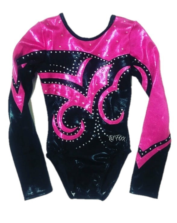 PINK / BLACK DAZZLING DIAMONDS LONG SLEEVE