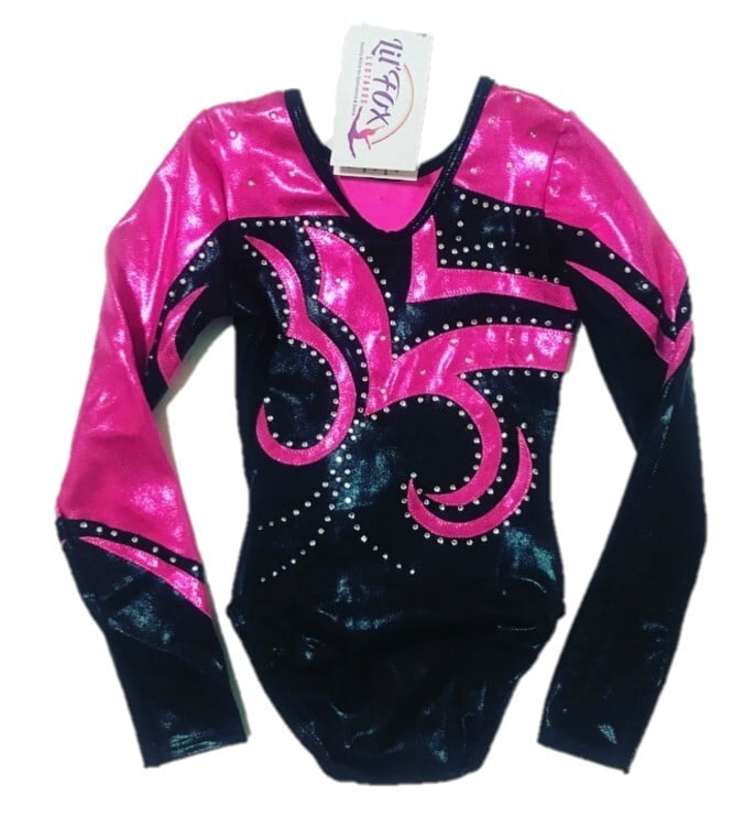 PINK / BLACK DAZZLING DIAMONDS LONG SLEEVE