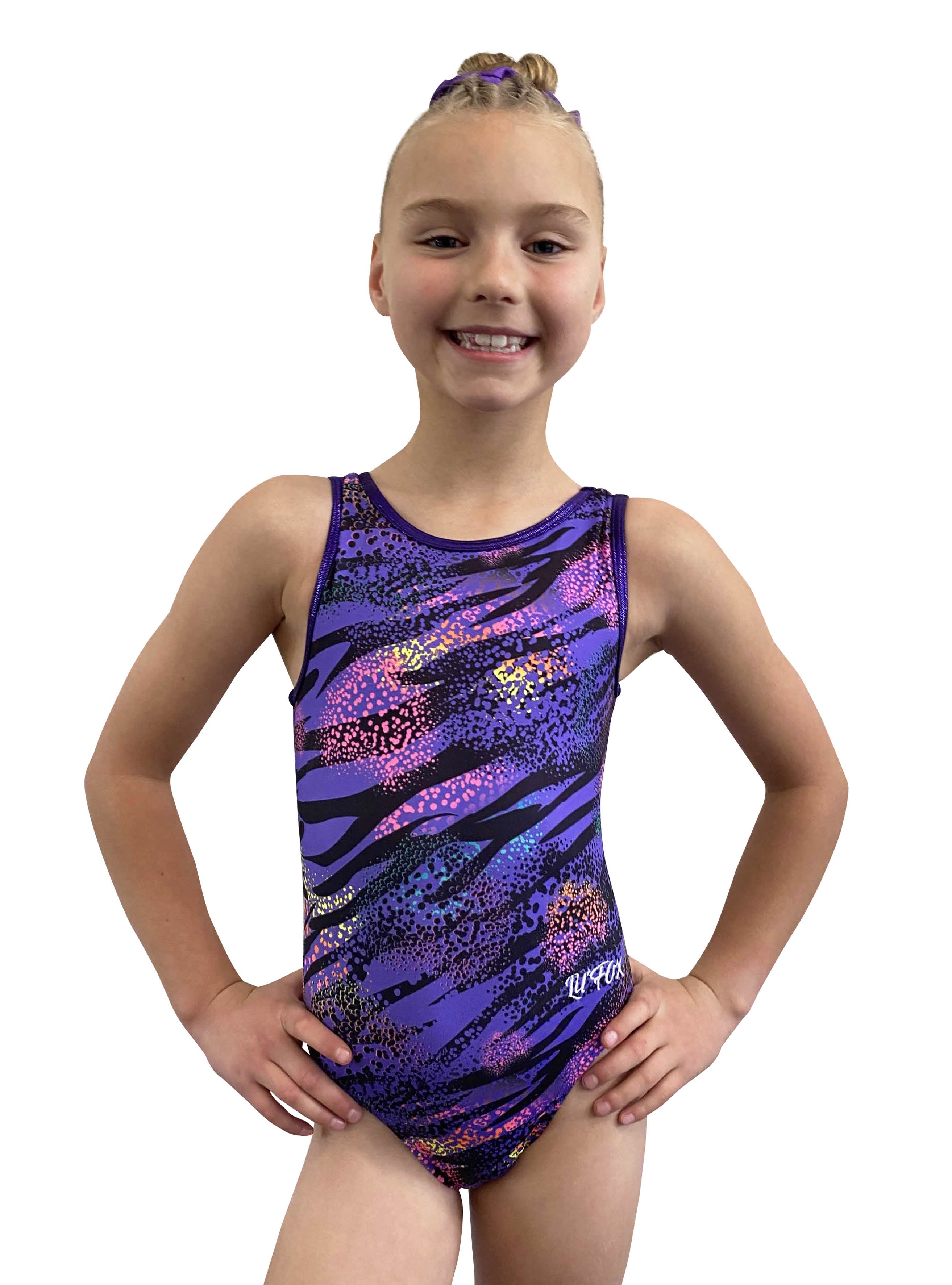 PURPLE JUNGLE LYCRA PRINT