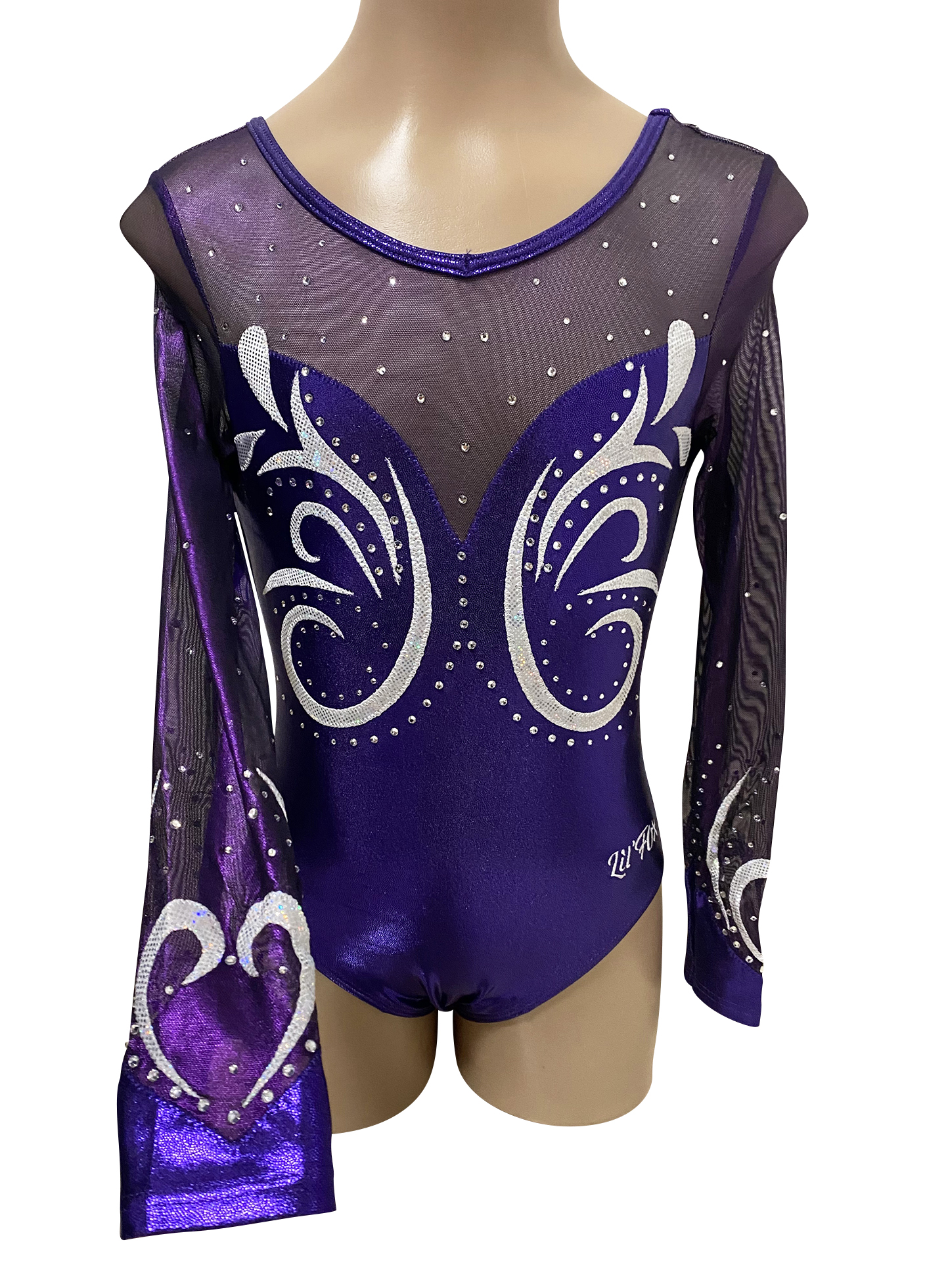 PURPLE MYSTIQUE, PURPLE SHEER, WHITE/SILVER LONG SLEEVE PURPLE MYSTIQUE, PURPLE SHEER, WHITE/SILVER LONG SLEEVE