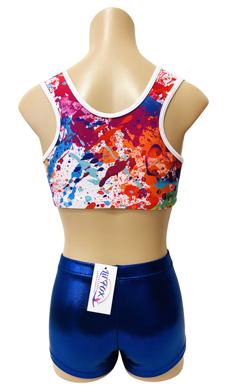 RAINBOW SPLAT BLUE FOIL CROP SET