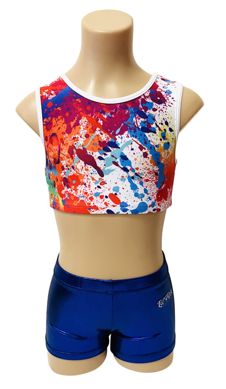 RAINBOW SPLAT BLUE FOIL CROP SET