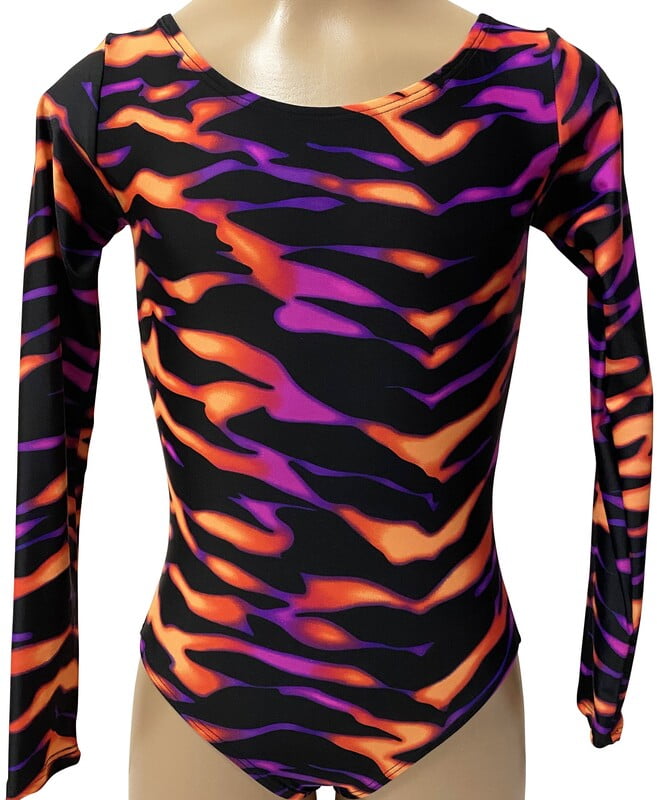 RAINBOW ANIMAL PRINT LYCRA LONG SLEEVE