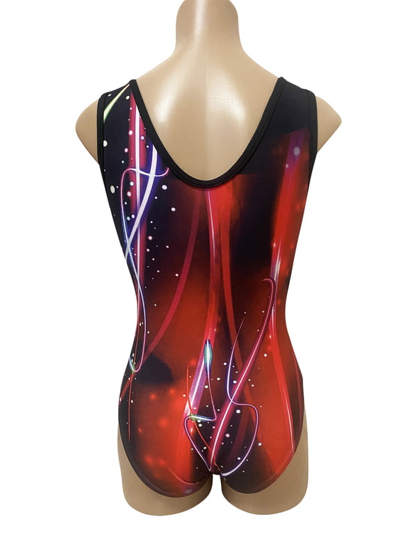 RED GALAXY LYCRA PRINT