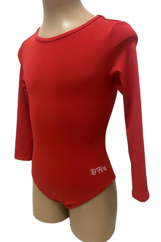 RED PLAIN LYCRA LONG SLEEVE