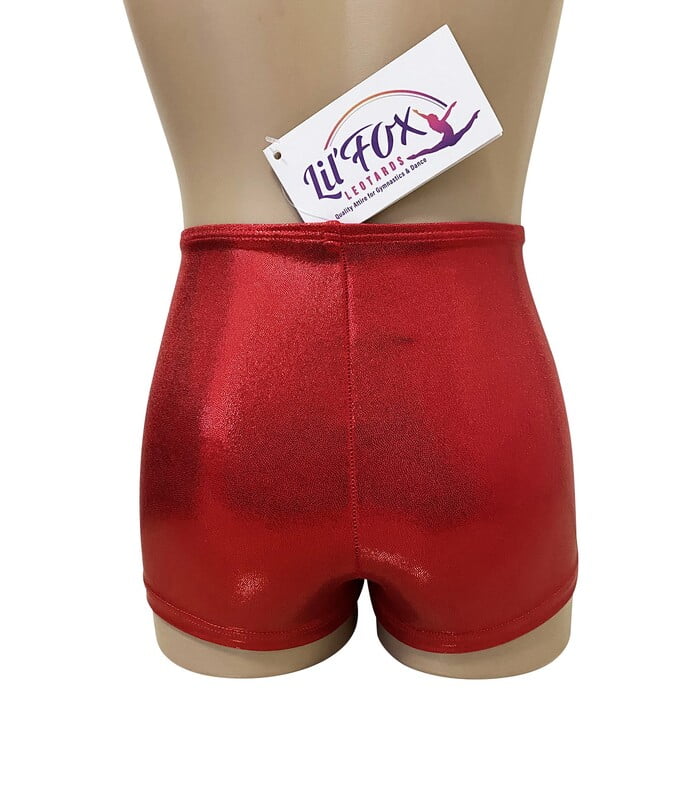 RED SHINY MYSTIQUE BIKE SHORTS